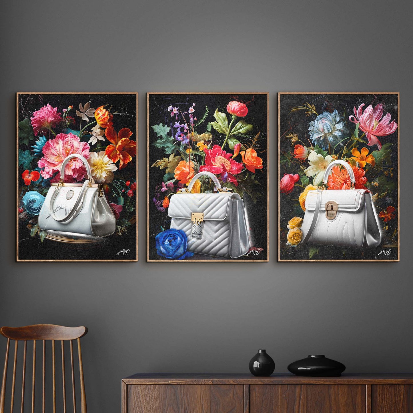 Kali Nuevo - En flot buket blomser, flower bouquet, blomster plakat vintage, Beautiful flower poster.