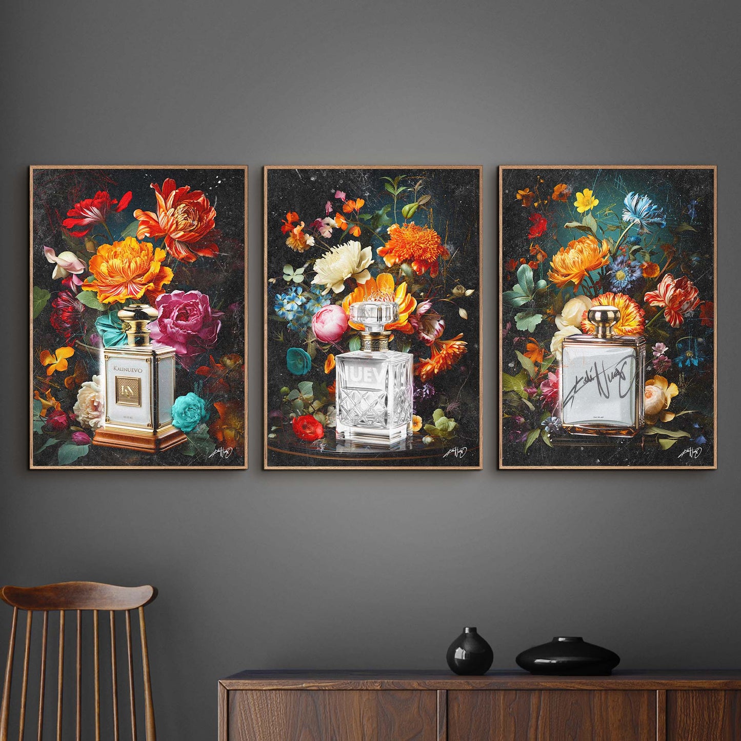 Kali Nuevo - En flot buket blomser, flower bouquet, blomster plakat vintage, Beautiful flower poster.