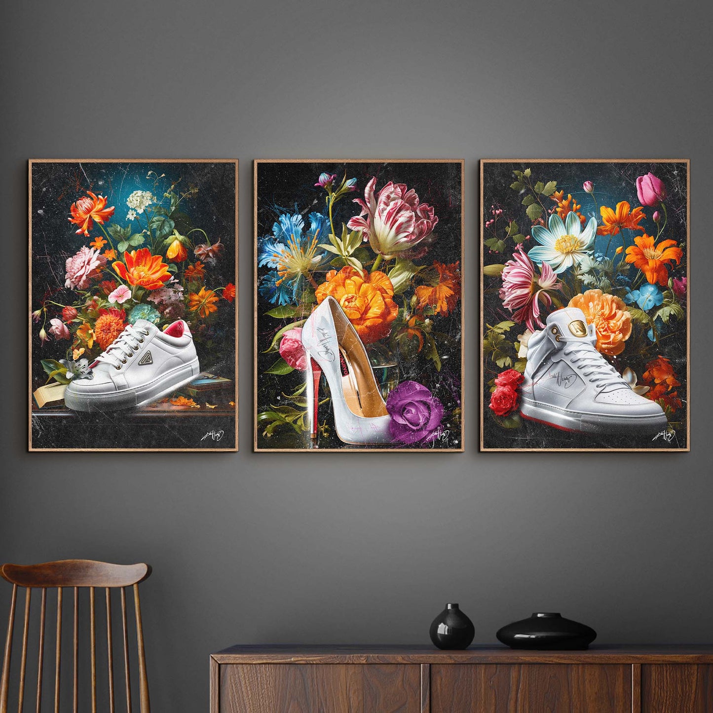 Kali Nuevo - En flot buket blomser, flower bouquet, blomster plakat vintage, Beautiful flower poster.