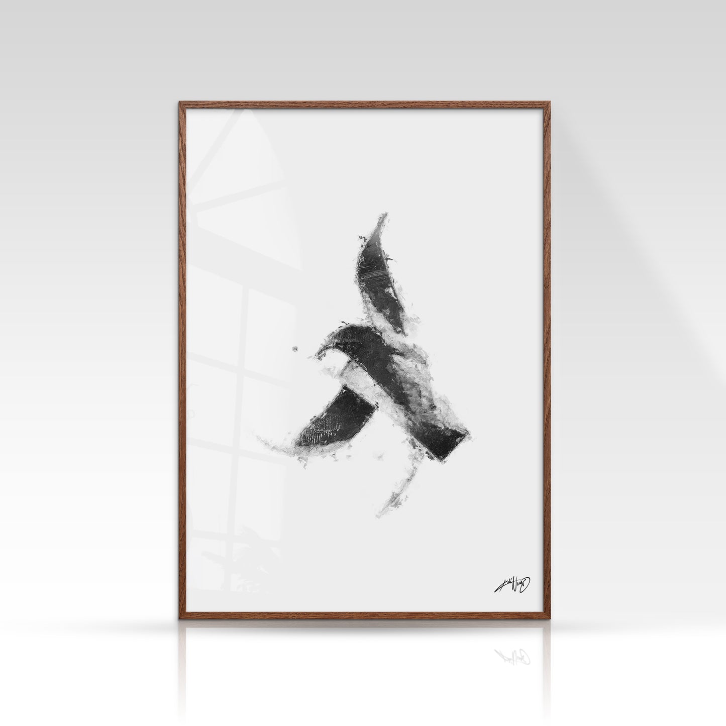 Black and White Calligraphy Art Poster