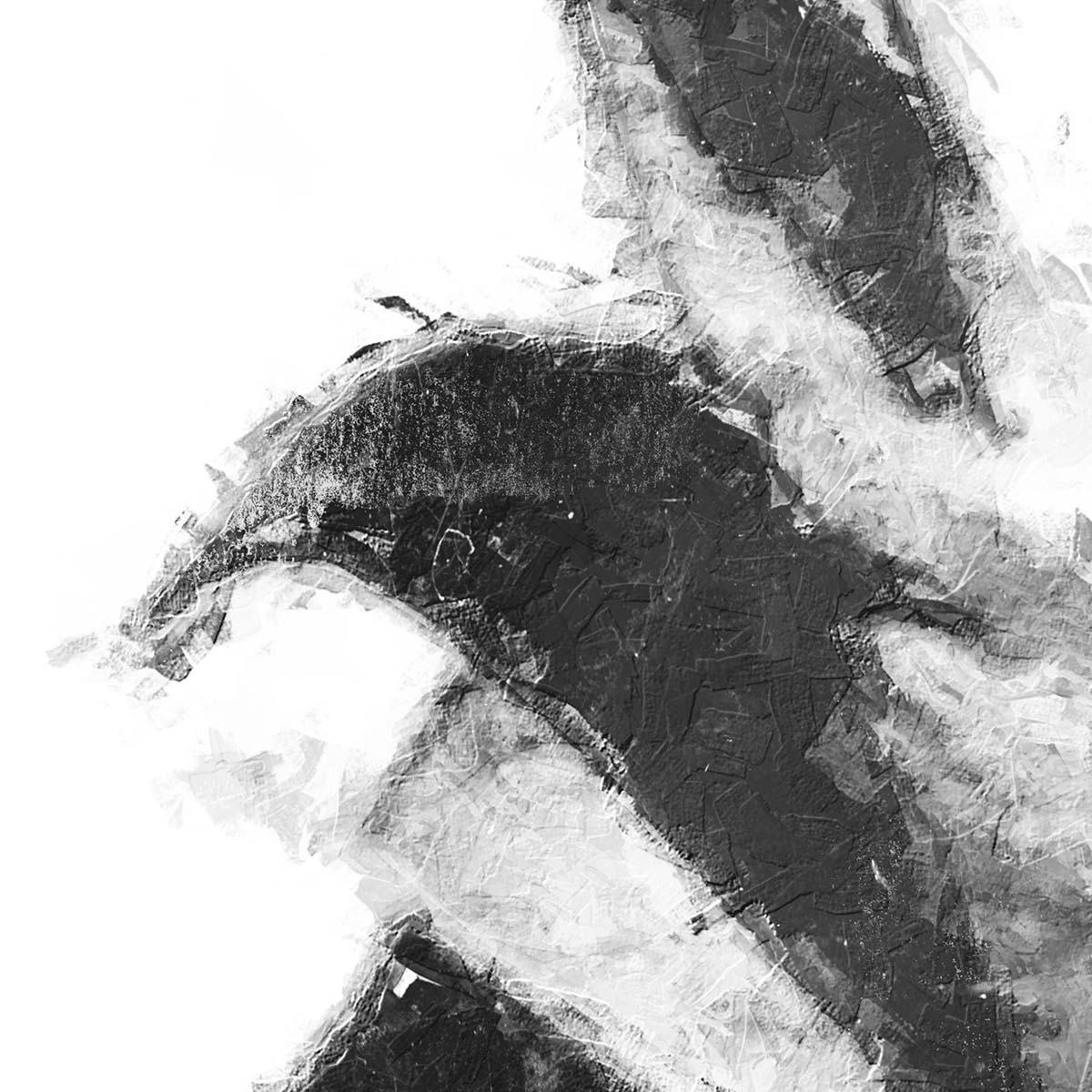 Black and White Calligraphy Art Poster
