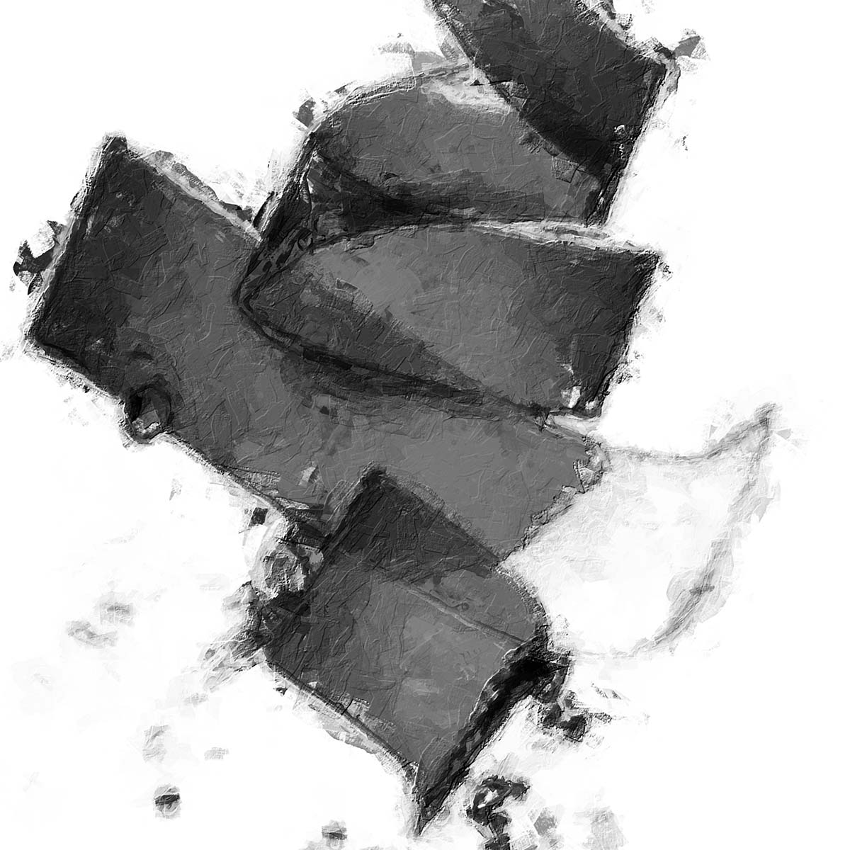 Black and White Calligraphy Art Poster