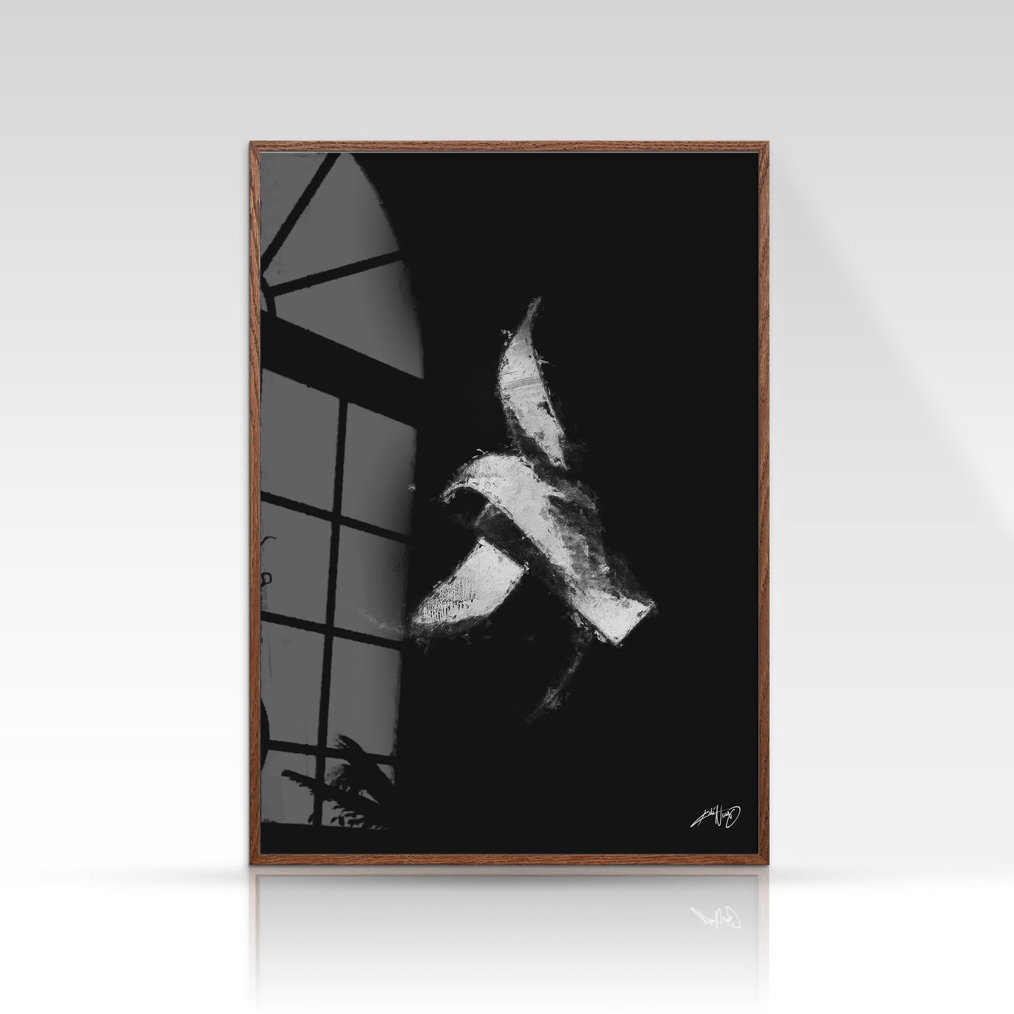 Black and White Calligraphy Art Poster