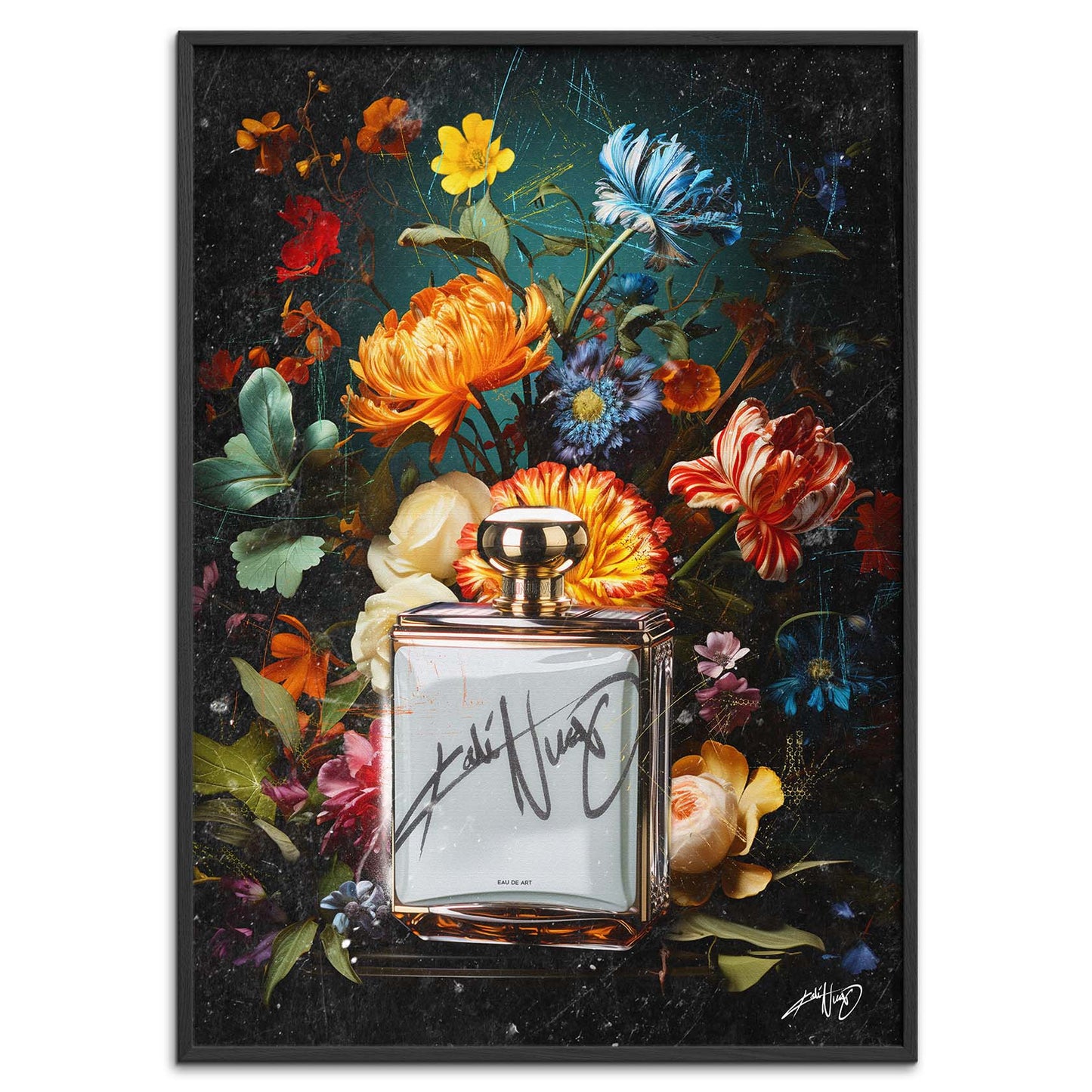 Kali Nuevo - En flot buket blomser, flower bouquet, blomster plakat vintage, Beautiful flower poster.