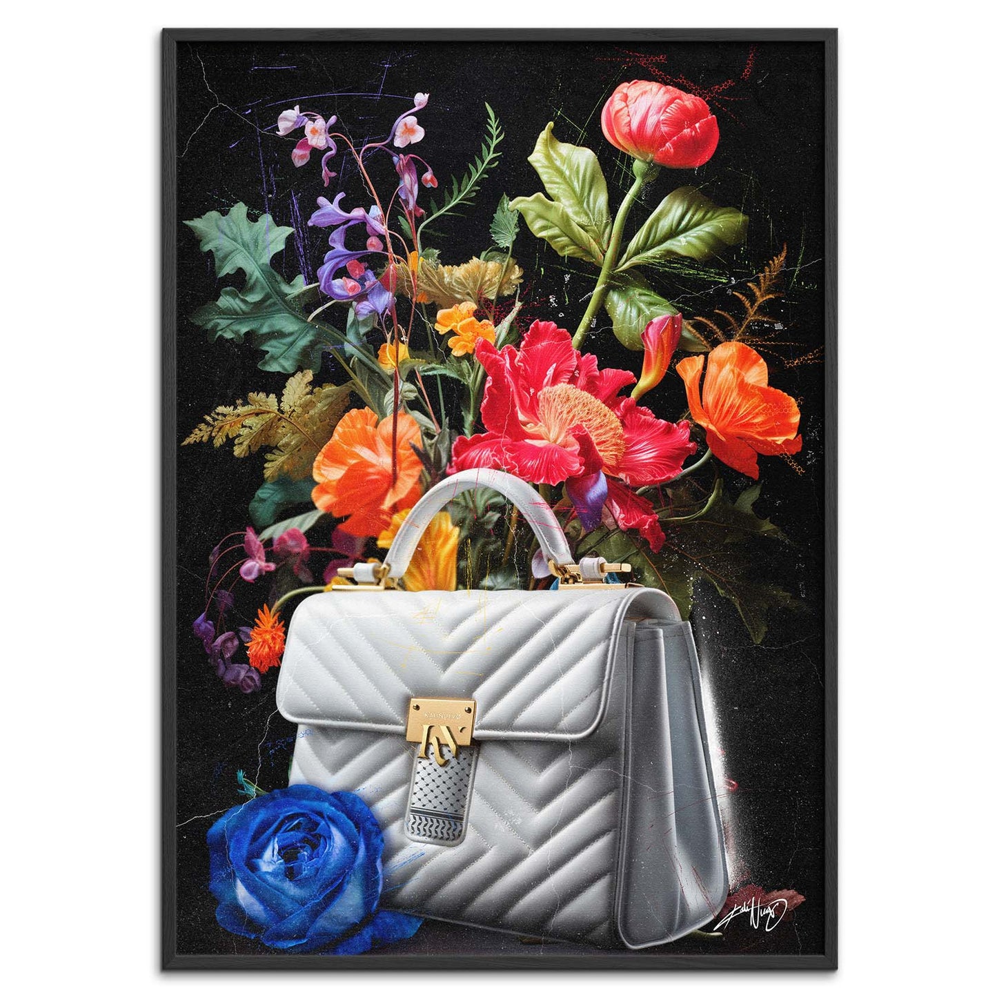Kali Nuevo - En flot buket blomser, flower bouquet, blomster plakat vintage, Beautiful flower poster.
