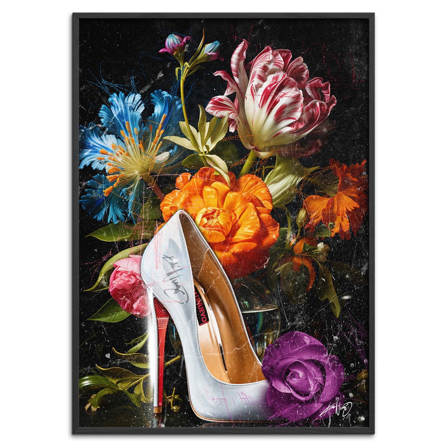 Kali Nuevo - En flot buket blomser, flower bouquet, blomster plakat vintage, Beautiful flower poster.