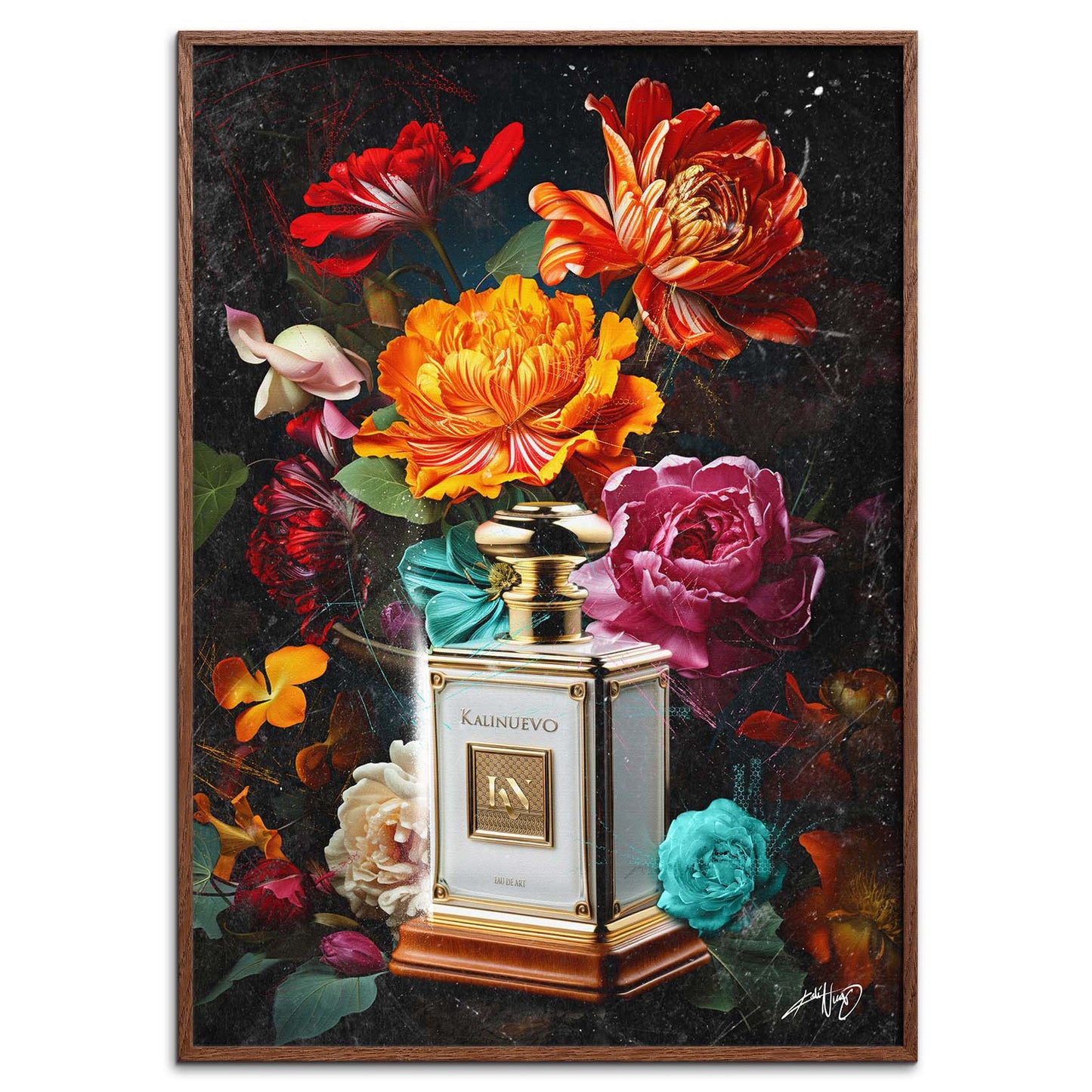 Kali Nuevo - En flot buket blomser, flower bouquet, blomster plakat vintage, Beautiful flower poster.