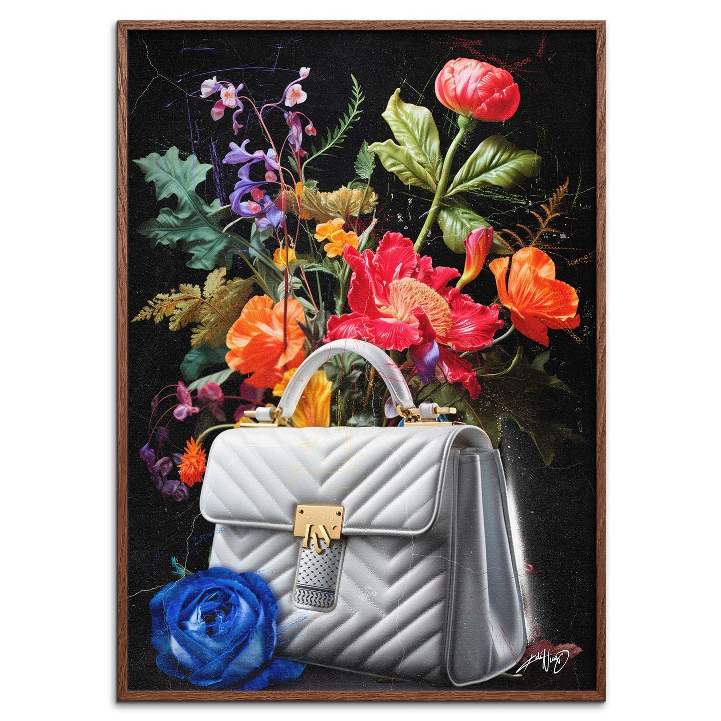 Kali Nuevo - En flot buket blomser, flower bouquet, blomster plakat vintage, Beautiful flower poster.