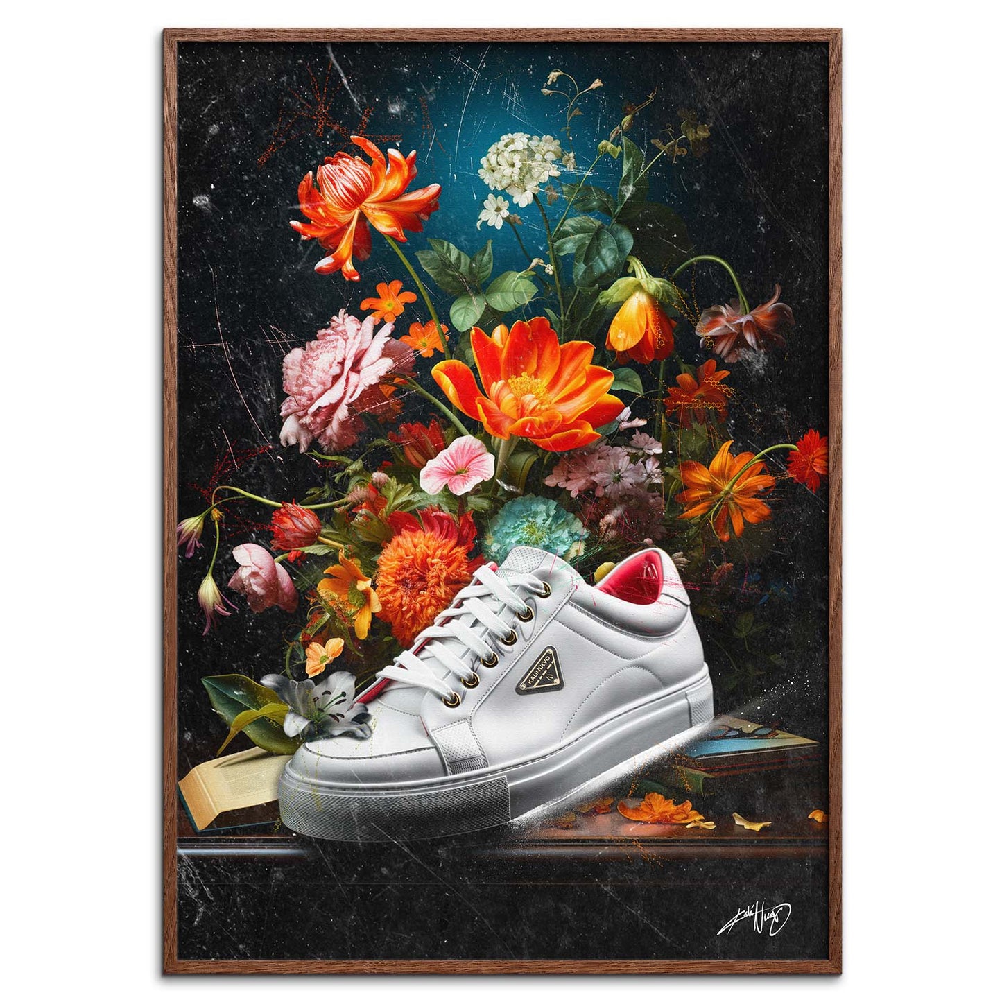 Kali Nuevo - En flot buket blomser, flower bouquet, blomster plakat vintage, Beautiful flower poster.