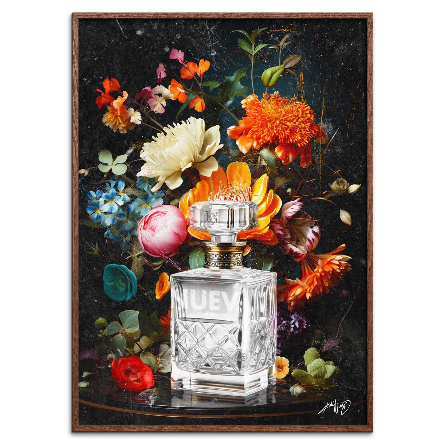 Kali Nuevo - En flot buket blomser, flower bouquet, blomster plakat vintage, Beautiful flower poster.