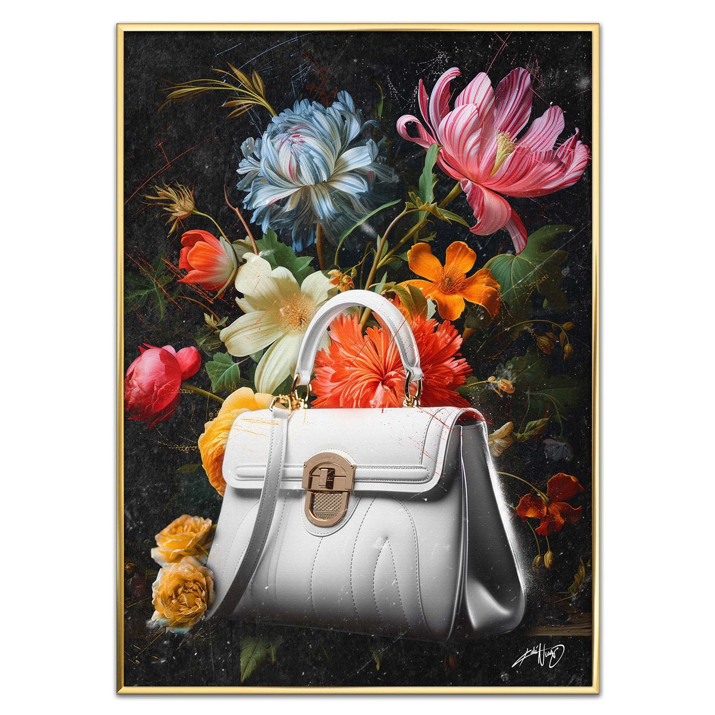 Kali Nuevo - En flot buket blomser, flower bouquet, blomster plakat vintage, Beautiful flower poster.