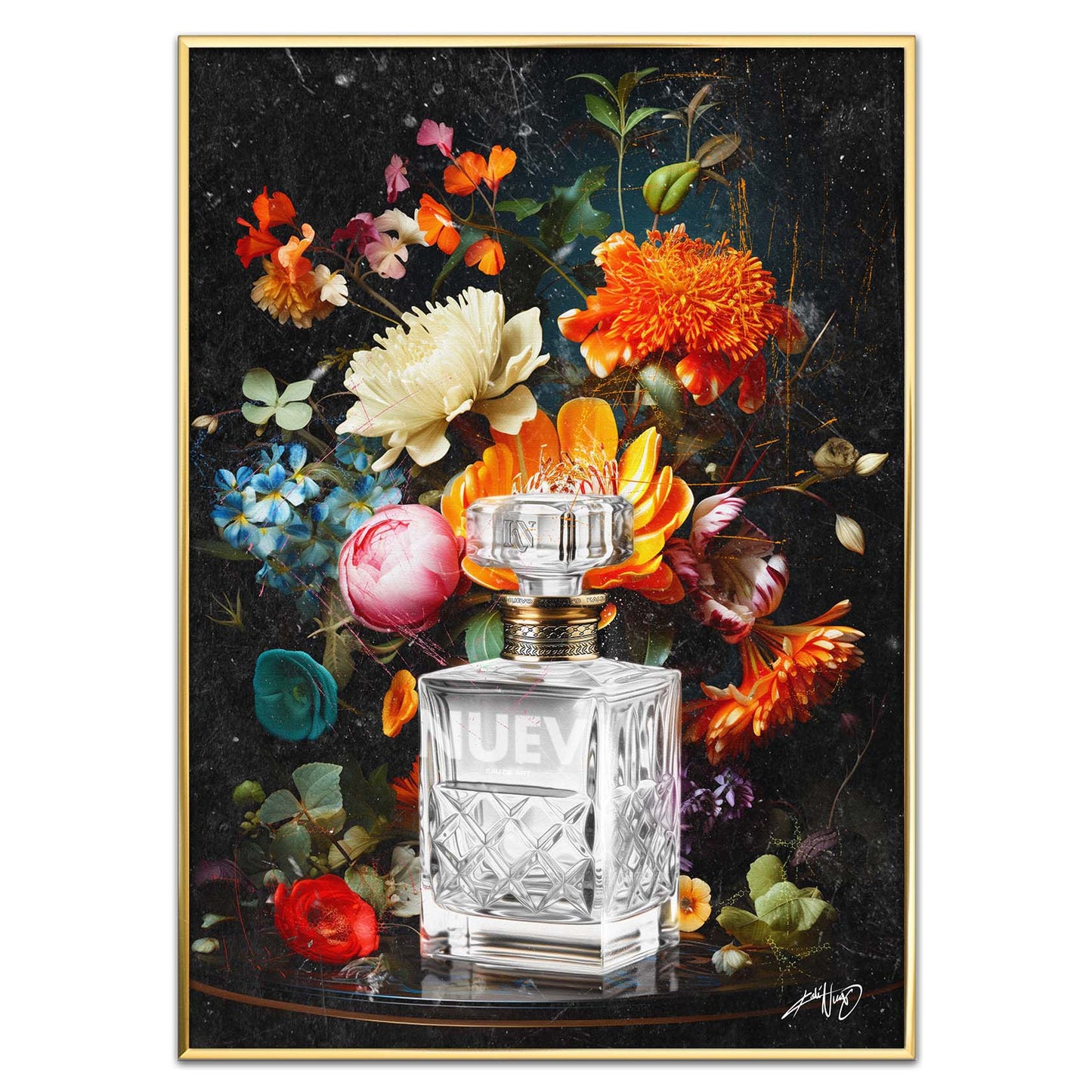 Kali Nuevo - En flot buket blomser, flower bouquet, blomster plakat vintage, Beautiful flower poster.