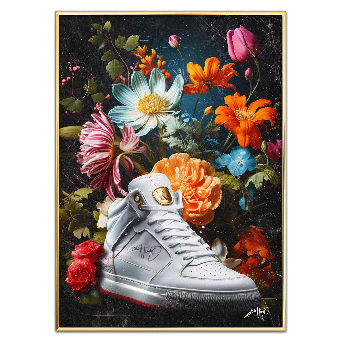 Kali Nuevo - En flot buket blomser, flower bouquet, blomster plakat vintage, Beautiful flower poster.