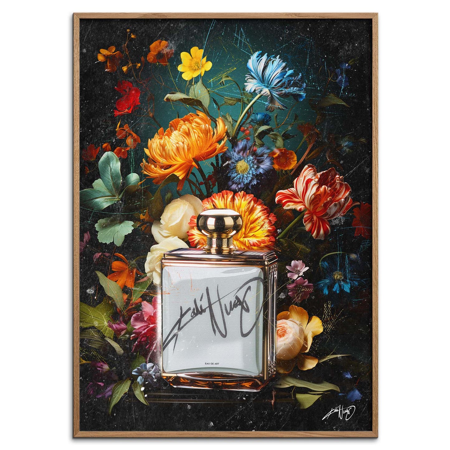 Kali Nuevo - En flot buket blomser, flower bouquet, blomster plakat vintage, Beautiful flower poster.