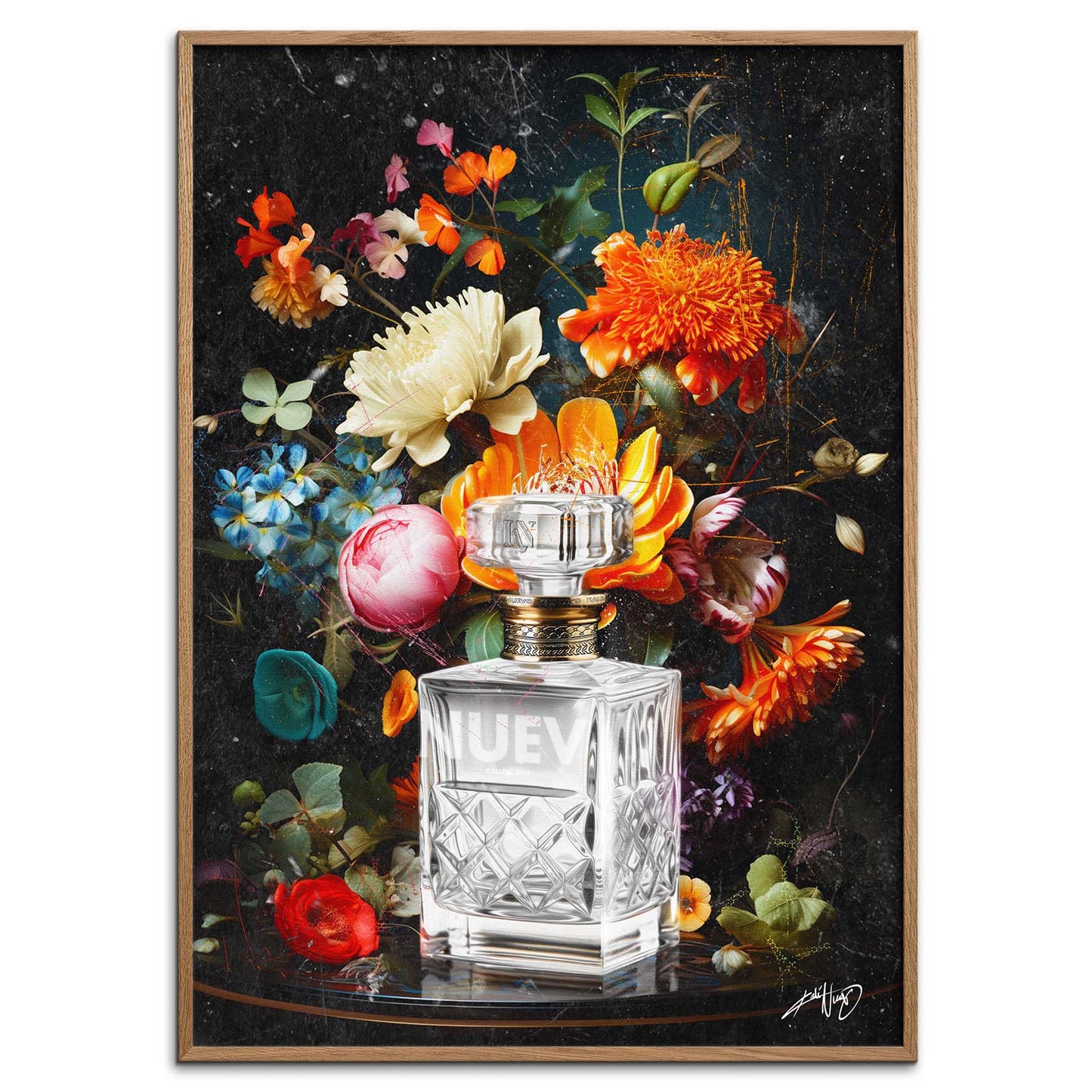 Kali Nuevo - En flot buket blomser, flower bouquet, blomster plakat vintage, Beautiful flower poster.