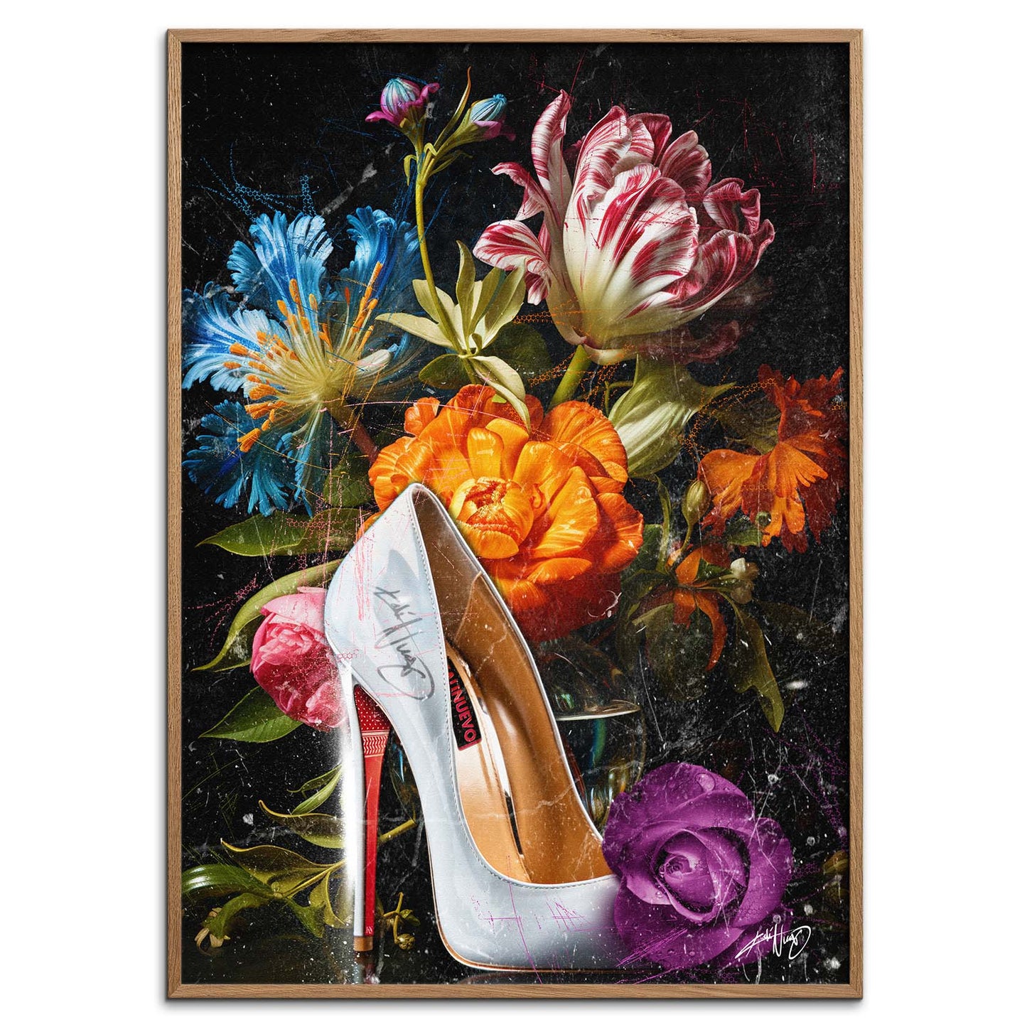 Kali Nuevo - En flot buket blomser, flower bouquet, blomster plakat vintage, Beautiful flower poster.