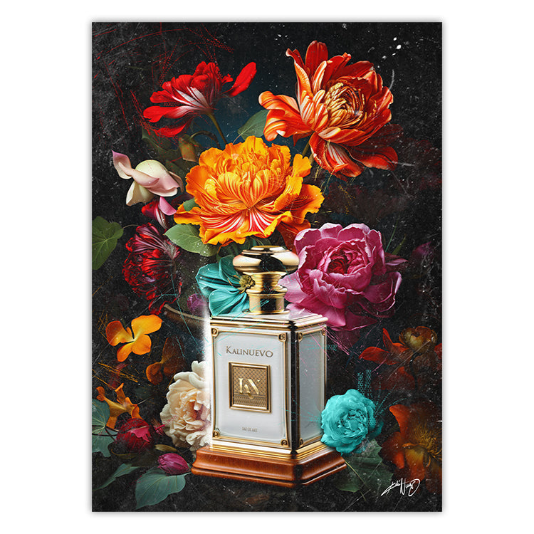 Kali Nuevo - En flot buket blomser, flower bouquet, blomster plakat vintage, Beautiful flower poster.