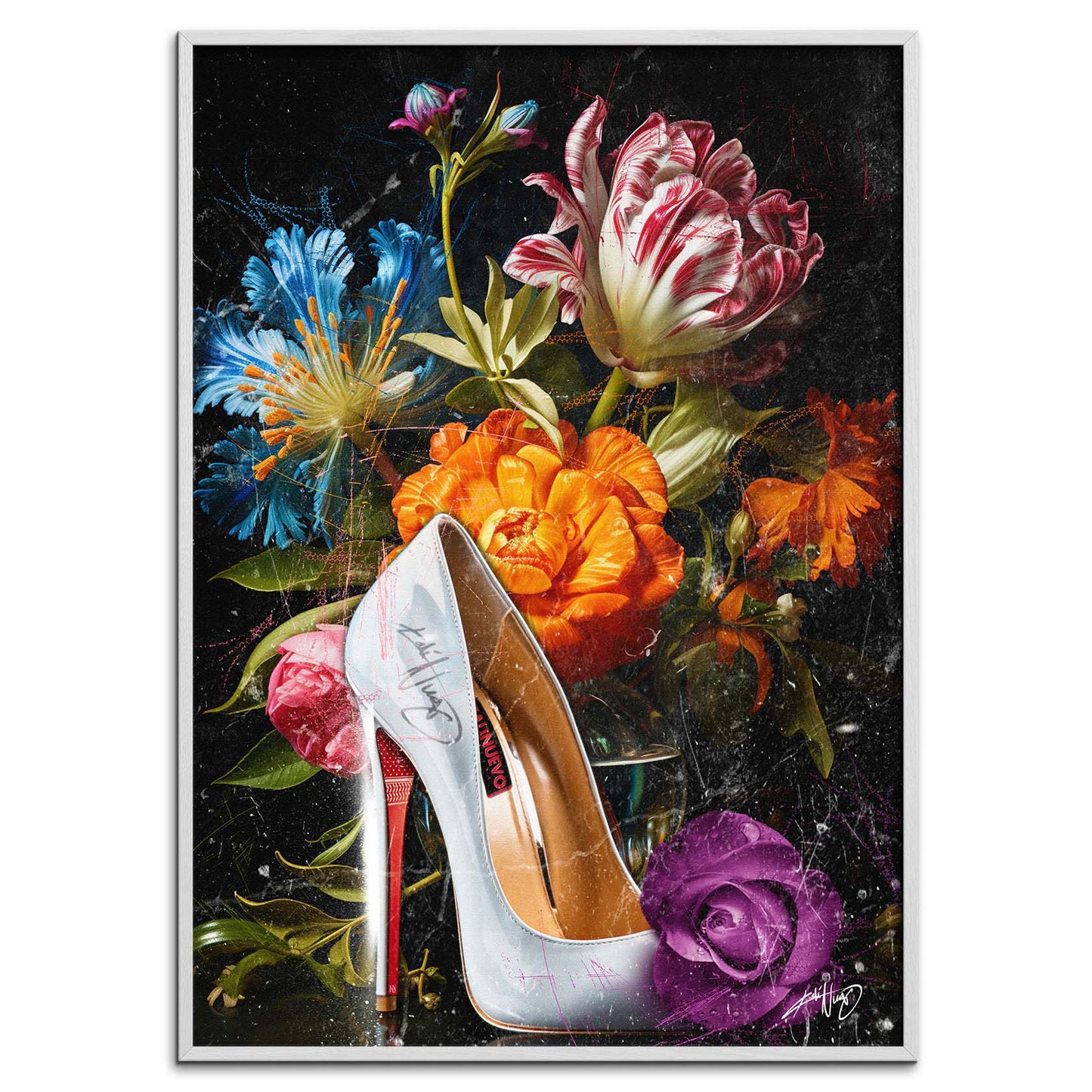 Kali Nuevo - En flot buket blomser, flower bouquet, blomster plakat vintage, Beautiful flower poster.