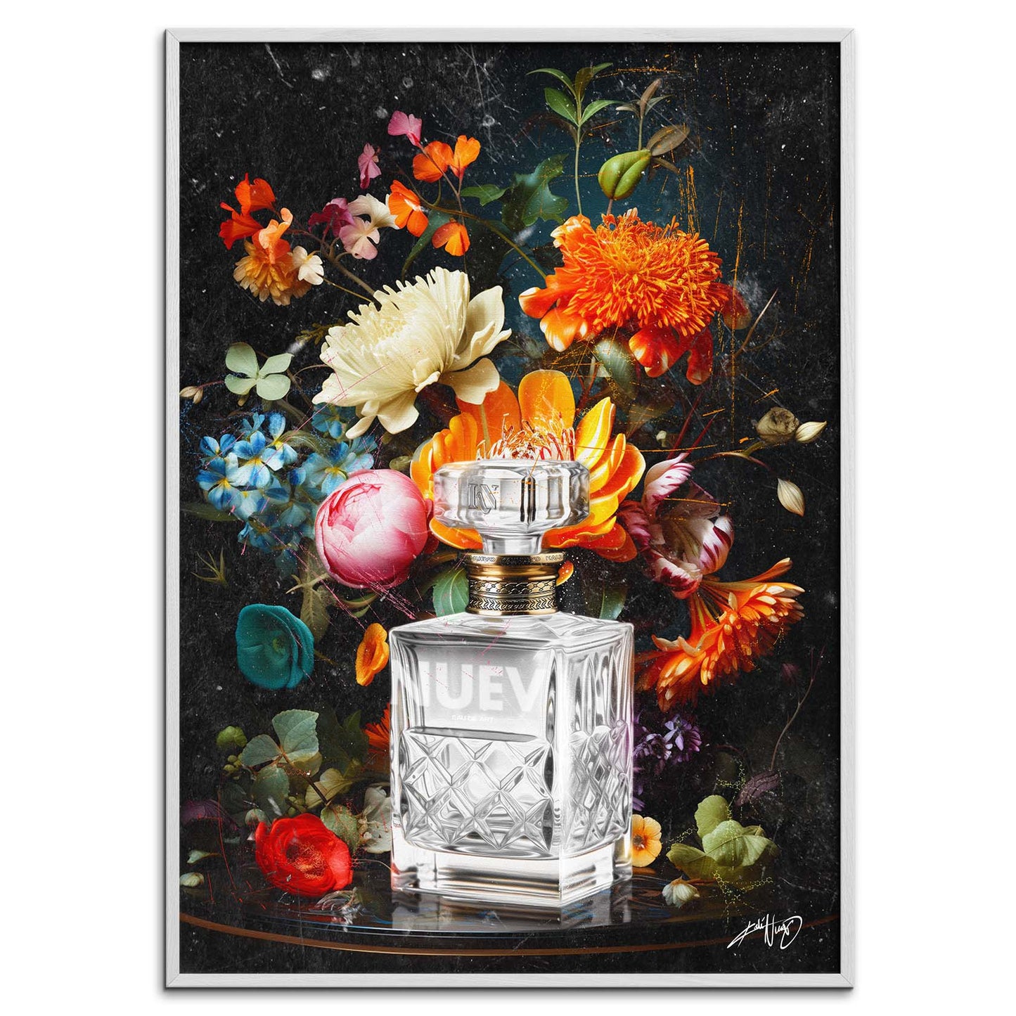 Kali Nuevo - En flot buket blomser, flower bouquet, blomster plakat vintage, Beautiful flower poster.
