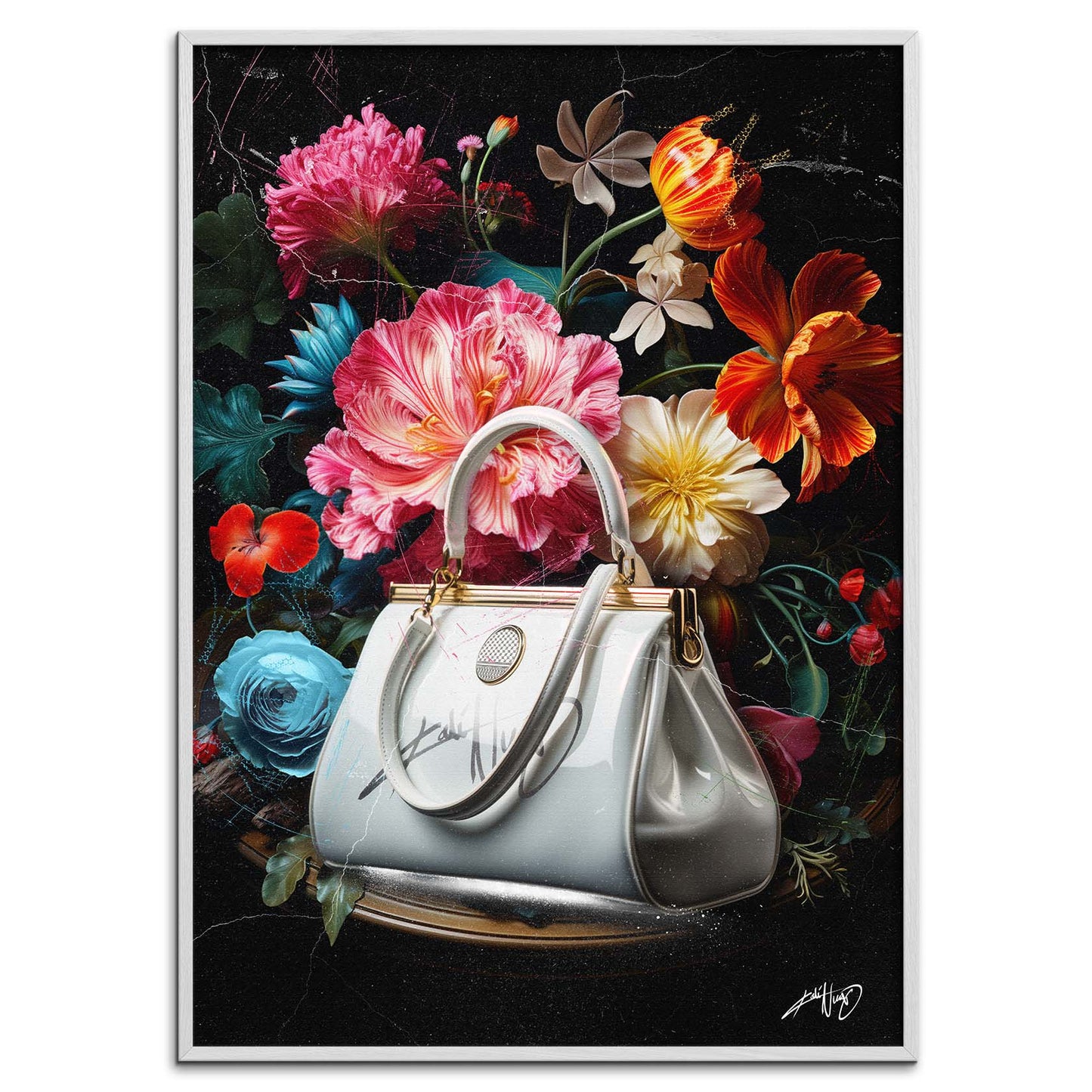 Kali Nuevo - En flot buket blomser, flower bouquet, blomster plakat vintage, Beautiful flower poster.