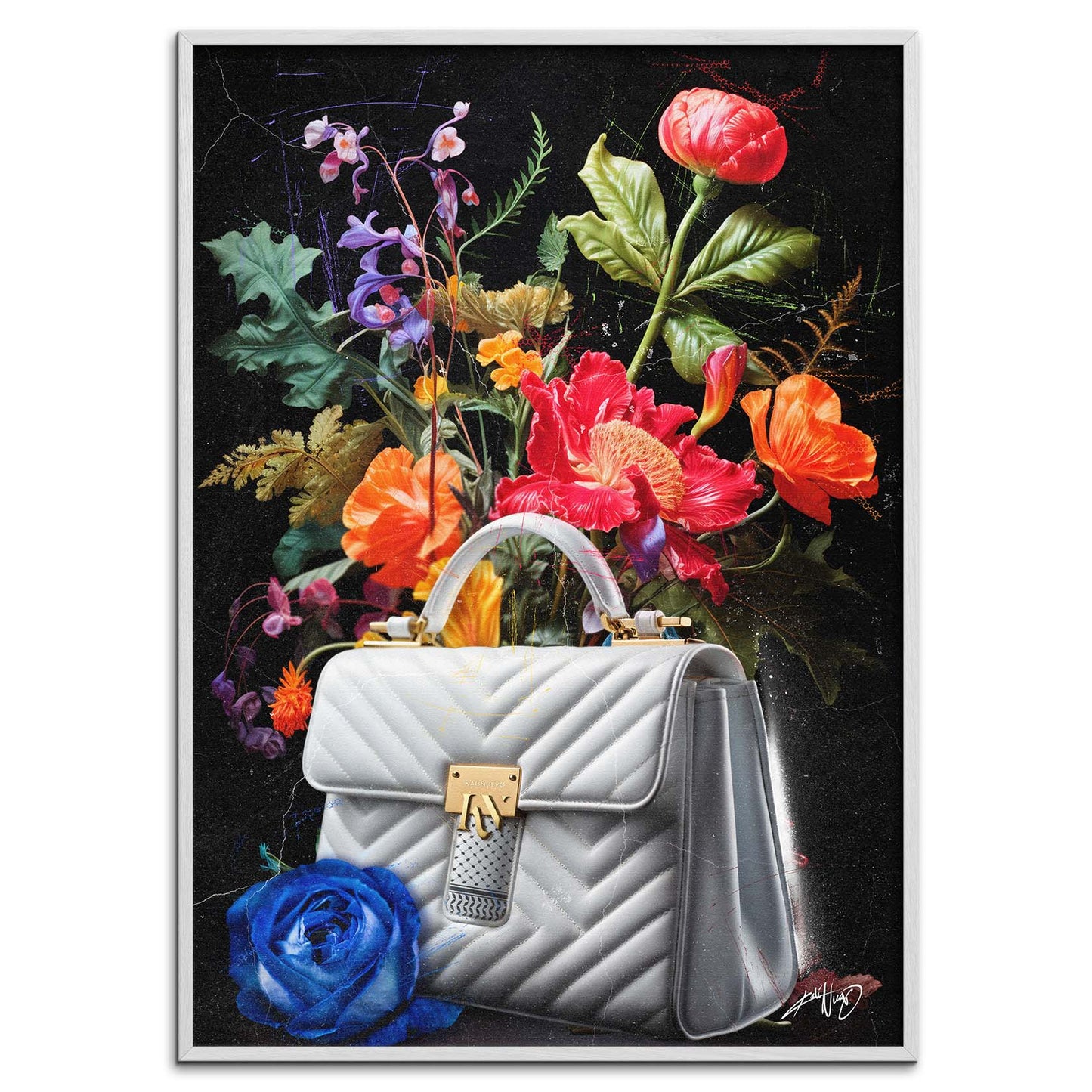 Kali Nuevo - En flot buket blomser, flower bouquet, blomster plakat vintage, Beautiful flower poster.