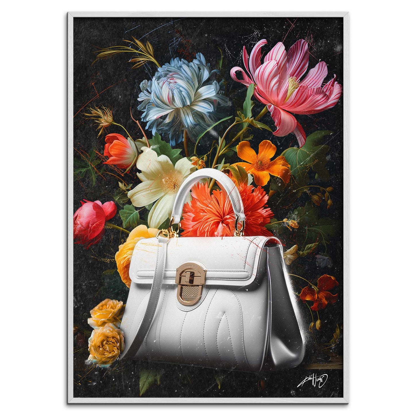 Kali Nuevo - En flot buket blomser, flower bouquet, blomster plakat vintage, Beautiful flower poster.