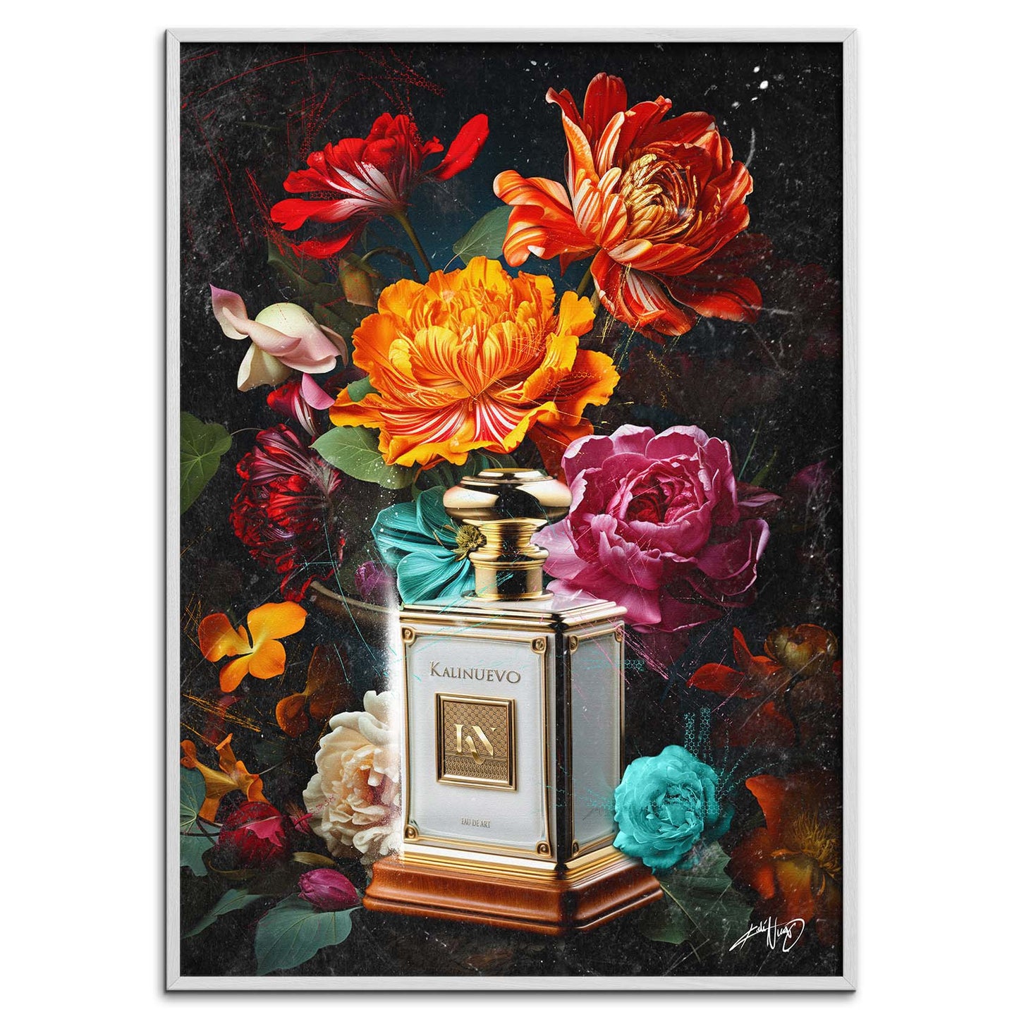 Kali Nuevo - En flot buket blomser, flower bouquet, blomster plakat vintage, Beautiful flower poster.