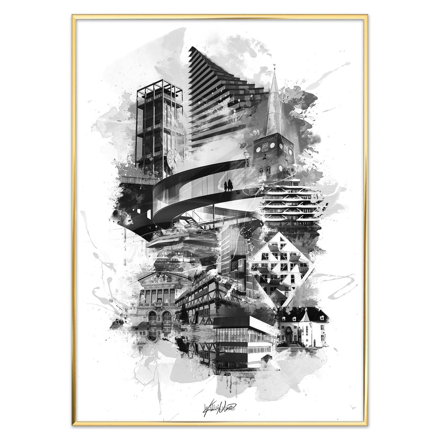 Aarhusplakat, Aarhus poster, Aarhus print, Aarhus Plakat