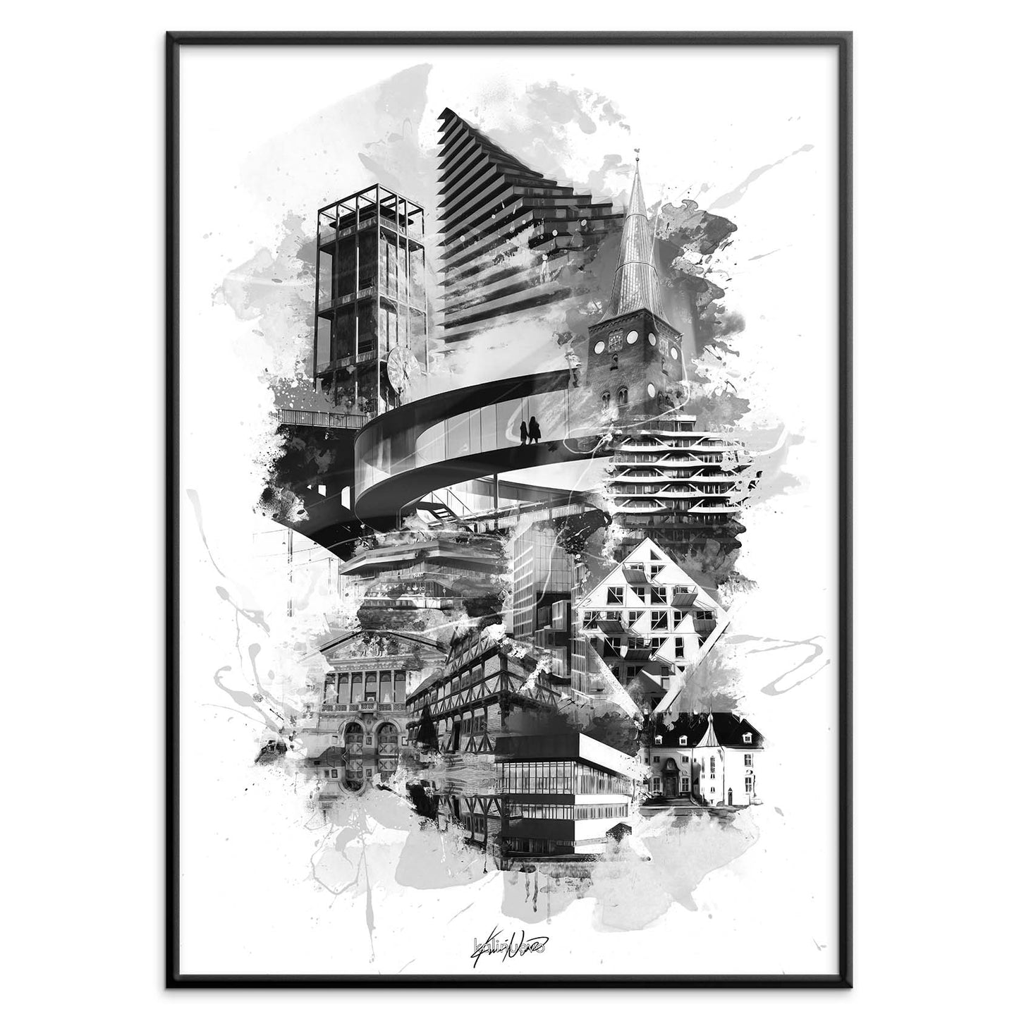 Aarhusplakat, Aarhus poster, Aarhus print, Aarhus Plakat