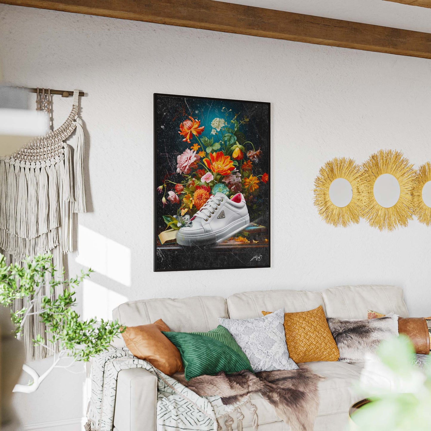 Kali Nuevo - En flot buket blomser, flower bouquet, blomster plakat vintage, Beautiful flower poster.