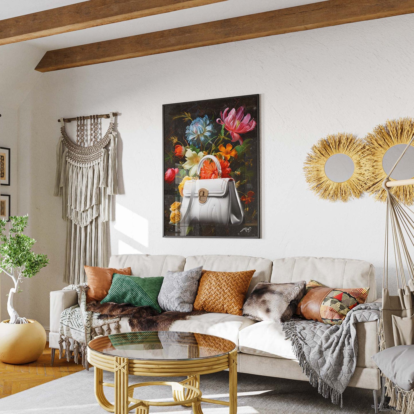 Kali Nuevo - En flot buket blomser, flower bouquet, blomster plakat vintage, Beautiful flower poster.