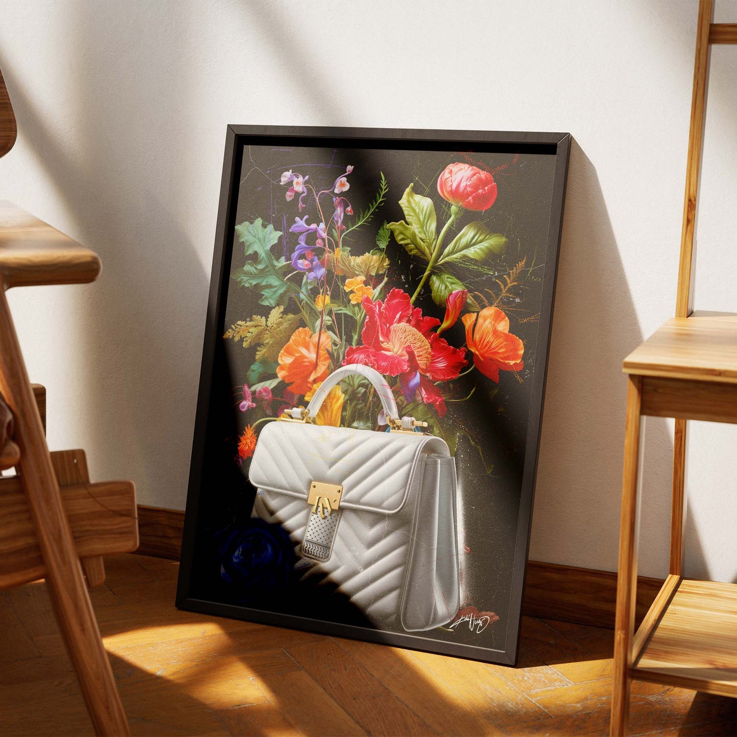 Kali Nuevo - En flot buket blomser, flower bouquet, blomster plakat vintage, Beautiful flower poster.