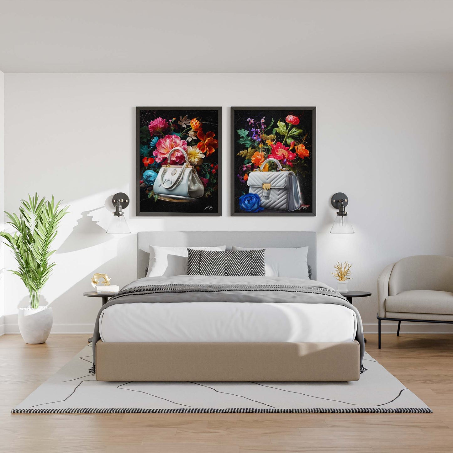Kali Nuevo - En flot buket blomser, flower bouquet, blomster plakat vintage, Beautiful flower poster.