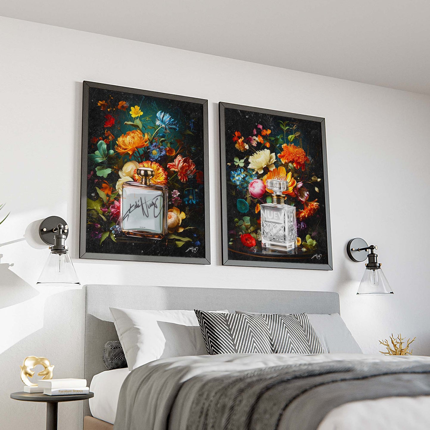 Kali Nuevo - En flot buket blomser, flower bouquet, blomster plakat vintage, Beautiful flower poster.