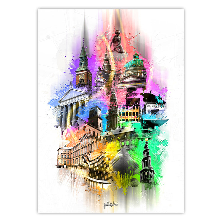 København plakat, Copenhagen poster, københavn print