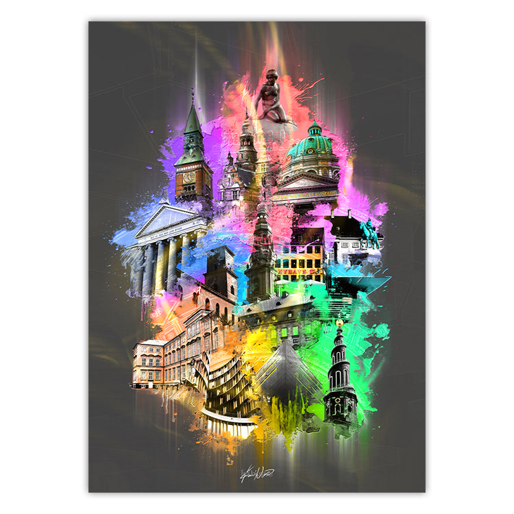 København plakat, Copenhagen poster, københavn print