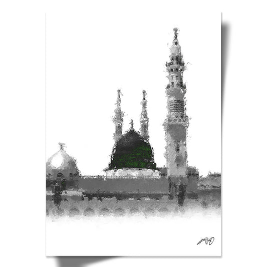 Masjid An Nabawi Poster - Green Dome Poster - Islamic Poster