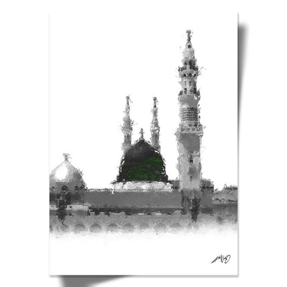 Masjid An Nabawi Poster - Green Dome Poster - Islamic Poster
